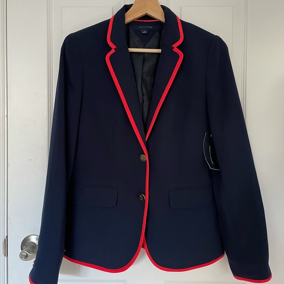 BNWT Tommy Hilfiger Piped Trim Blazer (0) - Picture 2 of 5